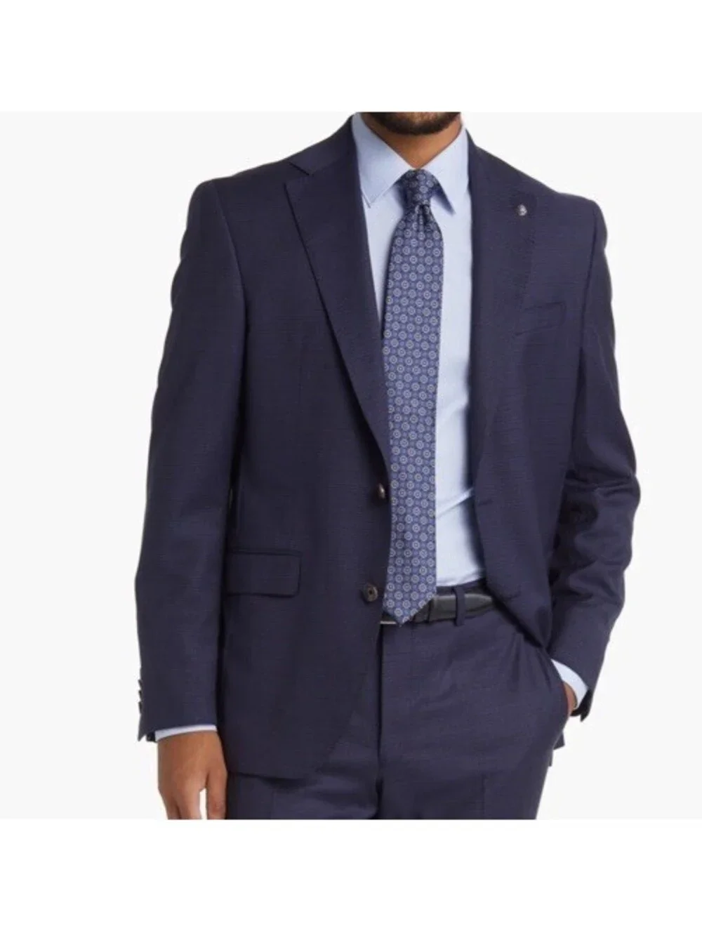 Jack Victor Blazer Jacket Size Large 42 S Navy Blue Wool Suit Jacket